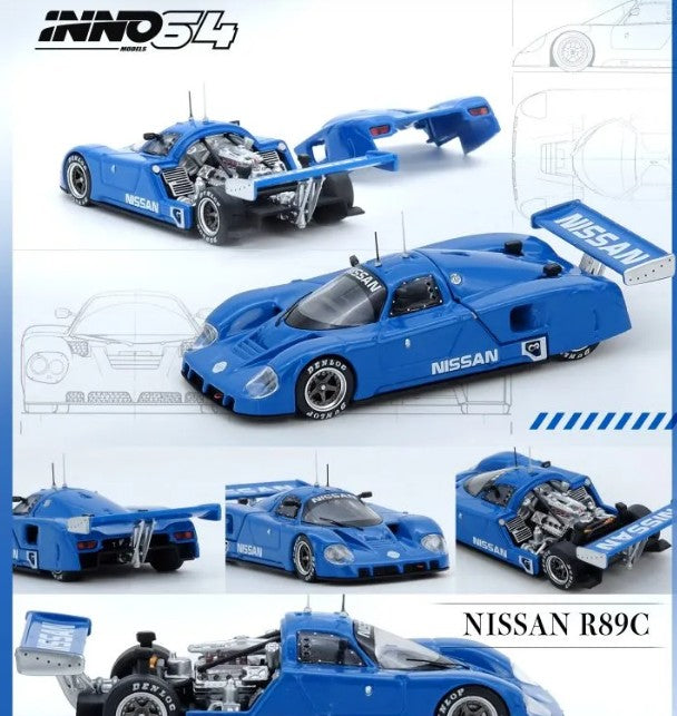 INNO64 - Nissan R89C (Blue) - 1:64 Scale