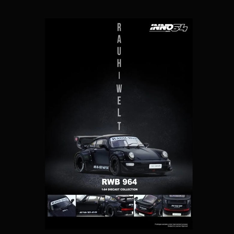 INNO64 - Porsche RWB 964 (Black Matt) - 1:64 Scale