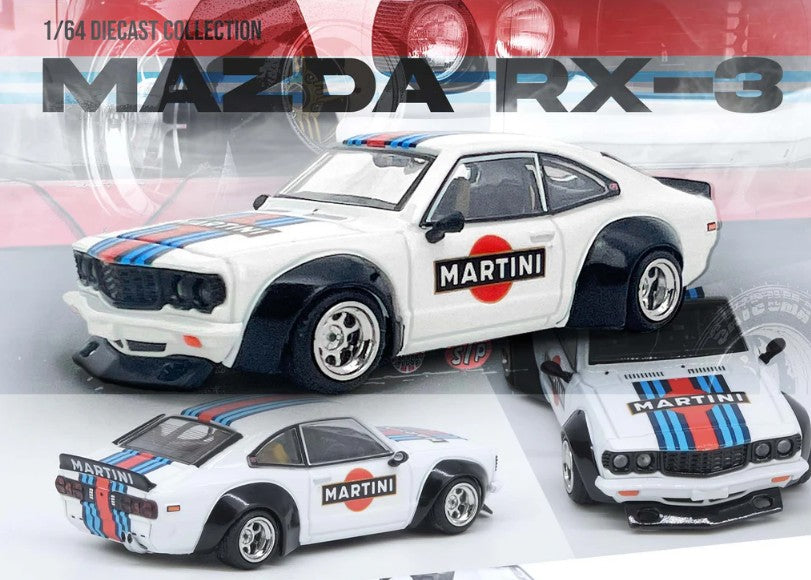 INNO64 - Mazda RX-3 Savanna 'Martini Racing' - 1:64 Scale
