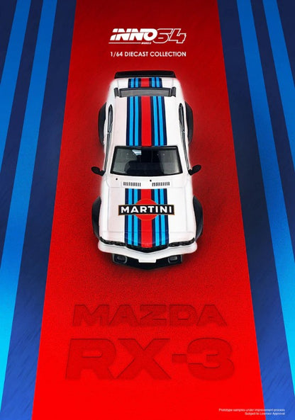 INNO64 - Mazda RX-3 Savanna 'Martini Racing' - 1:64 Scale