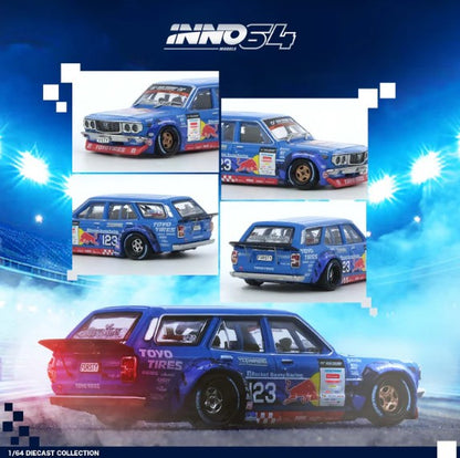 INNO64 - 1976 Mazda RX3 'Mad Mike' Station Wagon - 2024 D1GP Series - 1:64 Scale