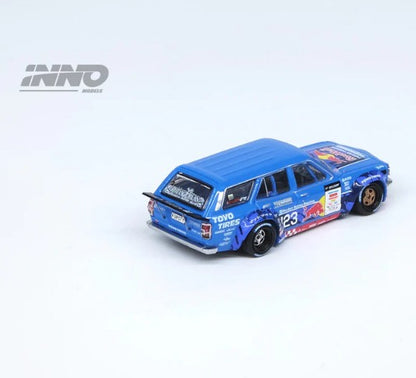 INNO64 - 1976 Mazda RX3 'Mad Mike' Station Wagon - 2024 D1GP Series - 1:64 Scale