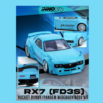 INNO64 - Mazda RX-7 (FD3S) Pandem Rocket Bunny (Tiffany Blue)