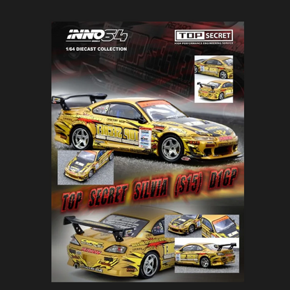 INNO64 - 2004 Nissan Silvia (S15) Top Secret D1 GP Series Winner (Gold)