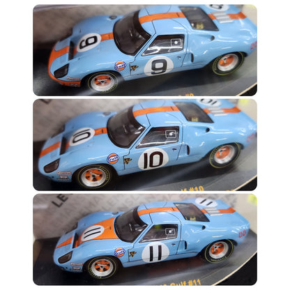 IXO Models - Ford GT40 'Gulf Oil' - 1968 24 Hours of Le Mans - 3 Car Set