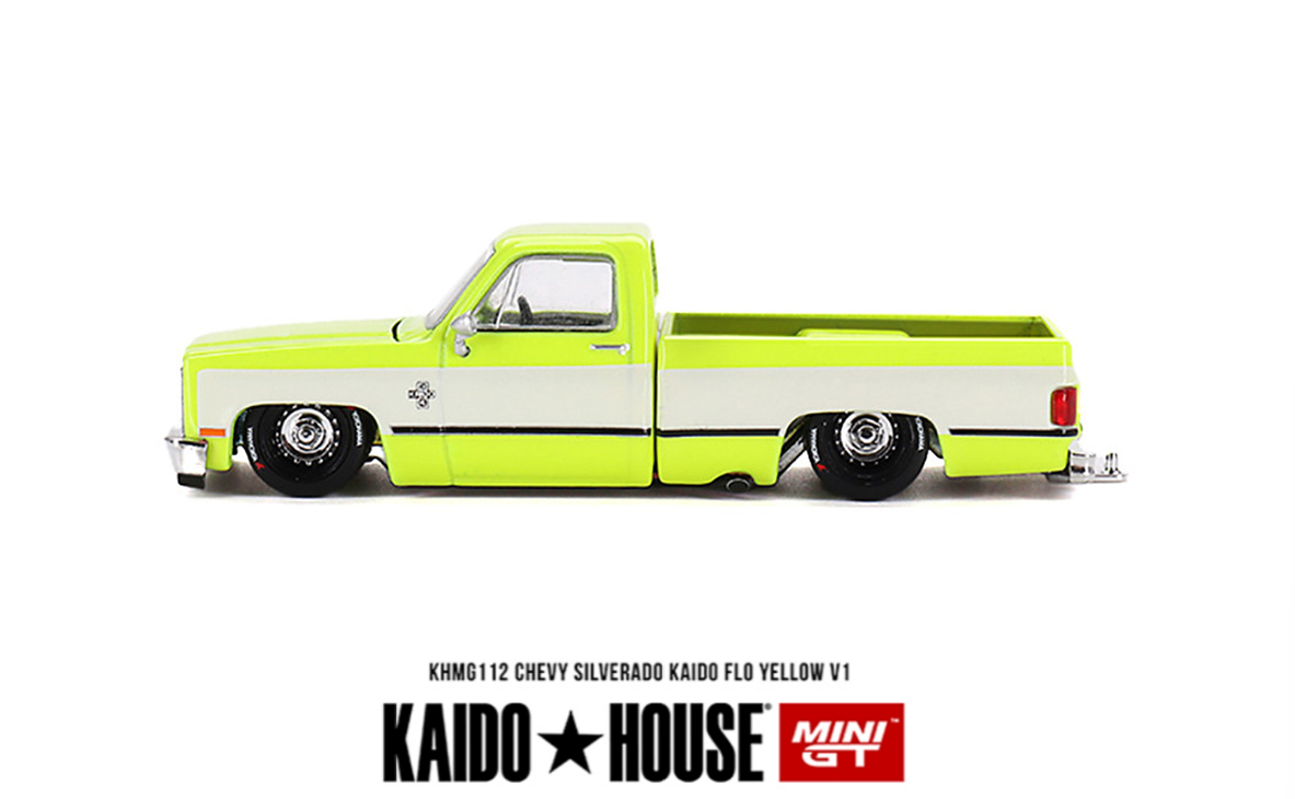 MiniGT - Chevrolet Silverado Kaido House Flo Yellow V1