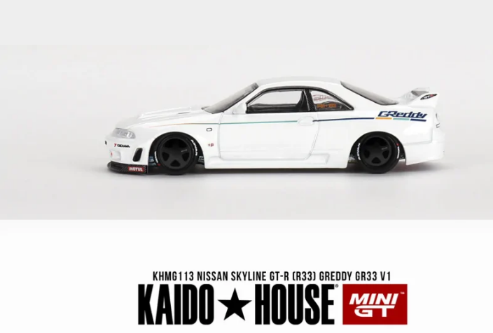 MiniGT - Nissan Skyline GT-R (R33) GReddy GR33 V1 (White)