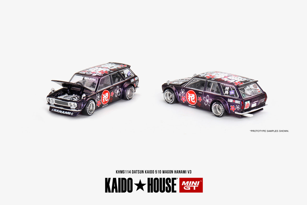 MiniGT - Datsun KAIDO 510 Wagon Hanami V3 (Magic Purple)