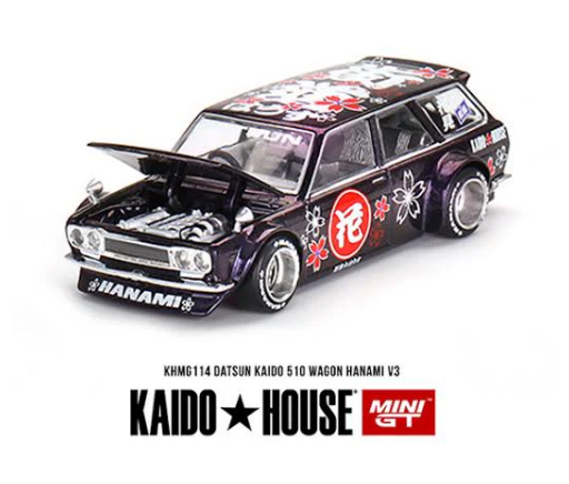 MiniGT - Datsun KAIDO 510 Wagon Hanami V3 (Magic Purple)