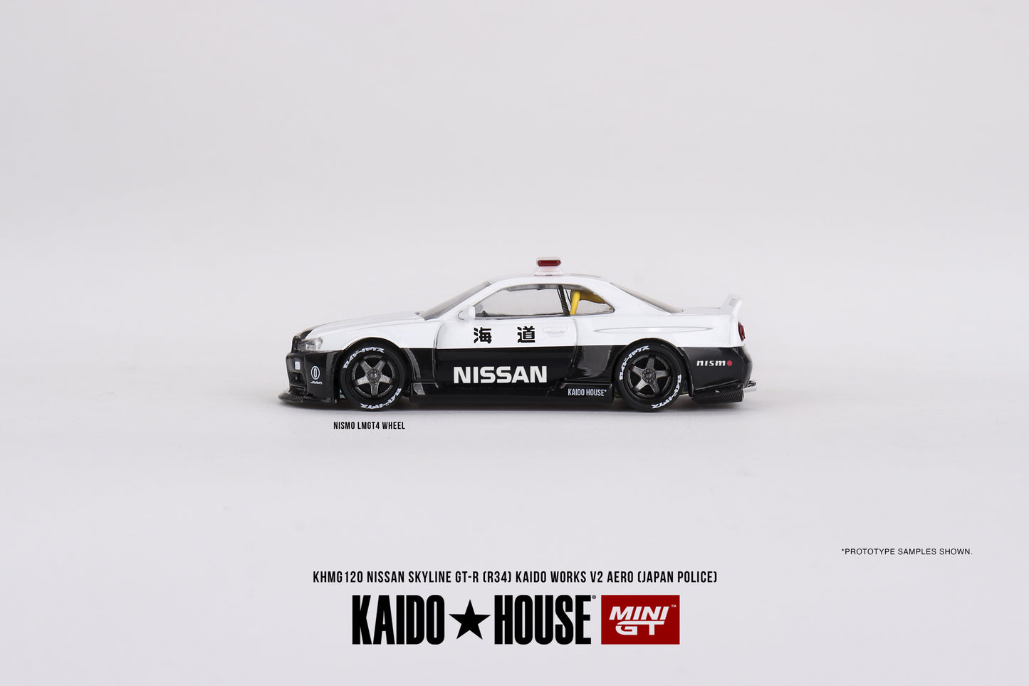 MiniGT - Nissan Skyline GT-R (R34) Kaido Works (V2 Aero) Police