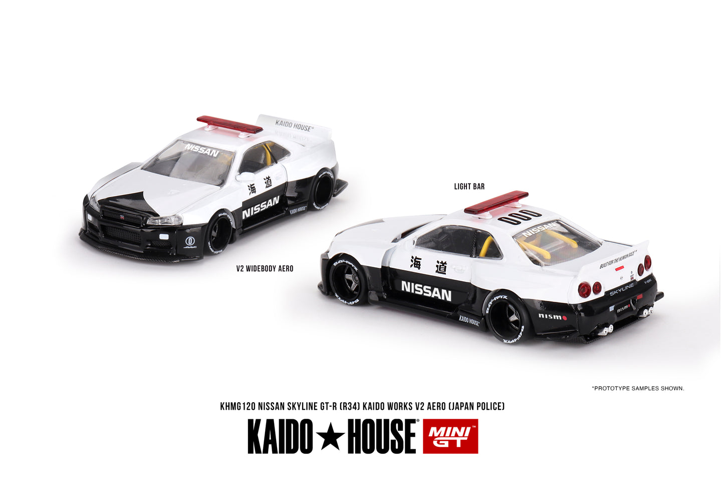 MiniGT - Nissan Skyline GT-R (R34) Kaido Works (V2 Aero) Police