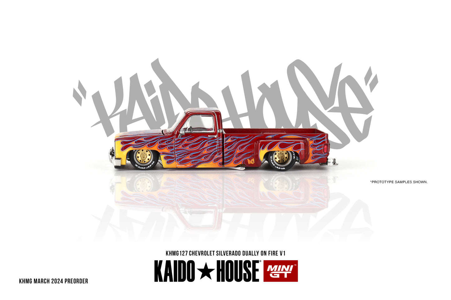 MiniGT - Chevrolet Silverado Dually on Fire V1 Kaido