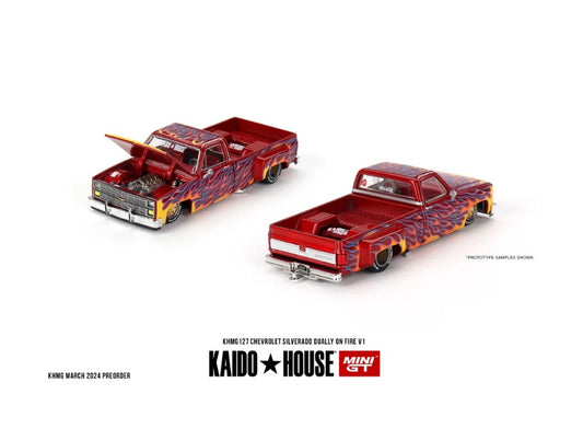 MiniGT - Chevrolet Silverado Dually on Fire V1 Kaido