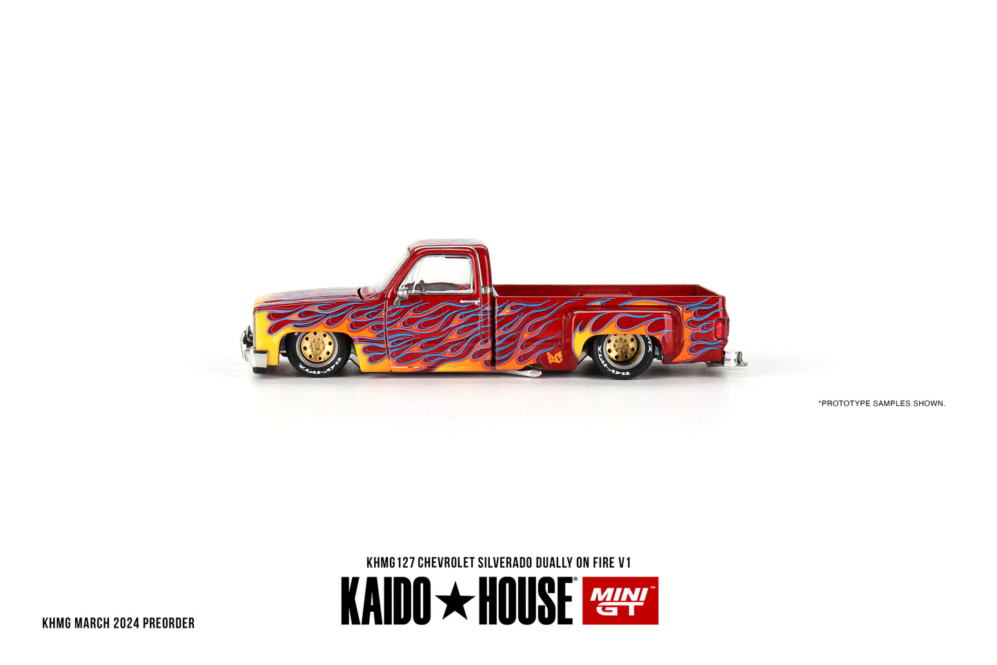 MiniGT - Chevrolet Silverado Dually on Fire V1 Kaido