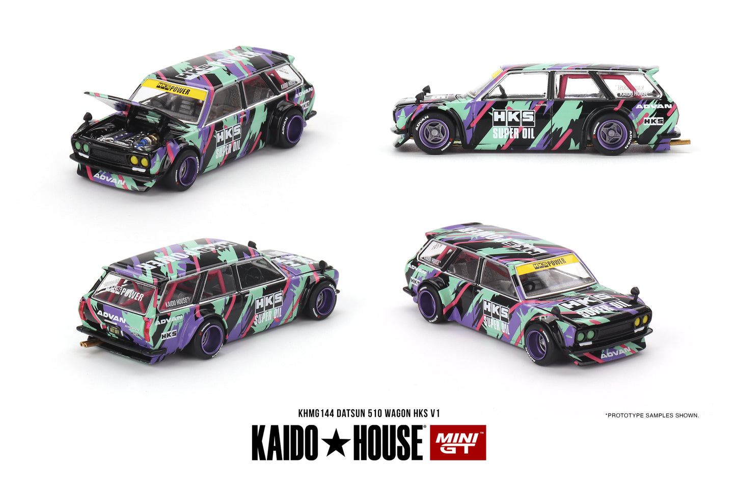 MiniGT - Kaido House Datsun 510 Wagon 'HKS' V1
