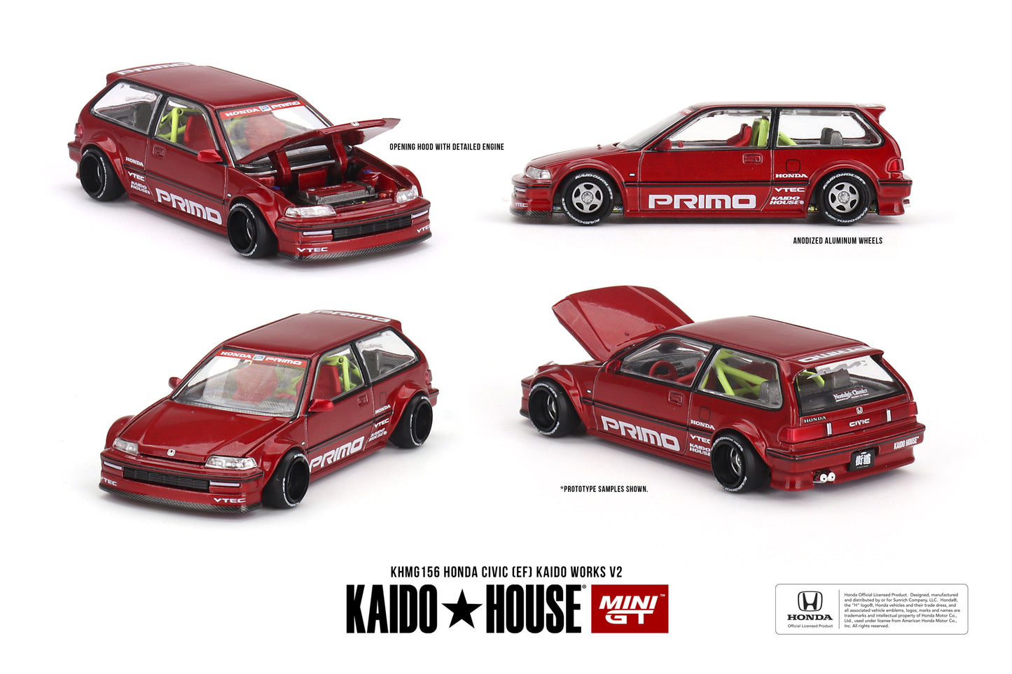 MiniGT - Honda Civic (EF) Kaido Works V2 - 1:64 Scale