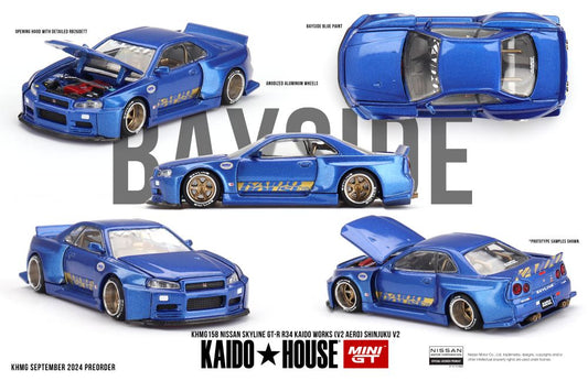 MiniGT - Nissan Skyline GT-R (R34) Kaido Works 'Shinjuku' V2