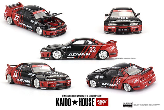 MiniGT - Nissan Skyline GT-R (R33) Kaido Works ADVAN