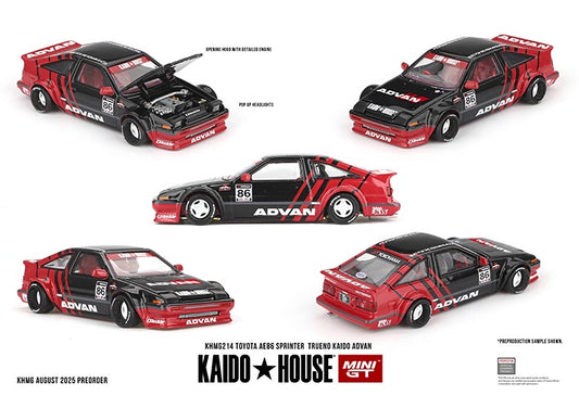 MiniGT - Toyota AE86 Sprinter Trueno Kaido 'Advan' - 1:64 Scale