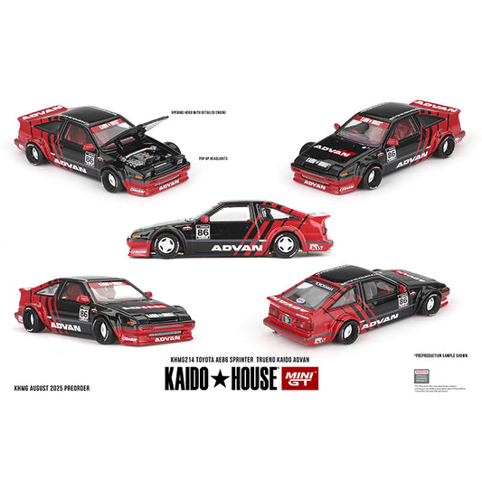 MiniGT - Toyota AE86 Sprinter Trueno Kaido 'Advan' - 1:64 Scale