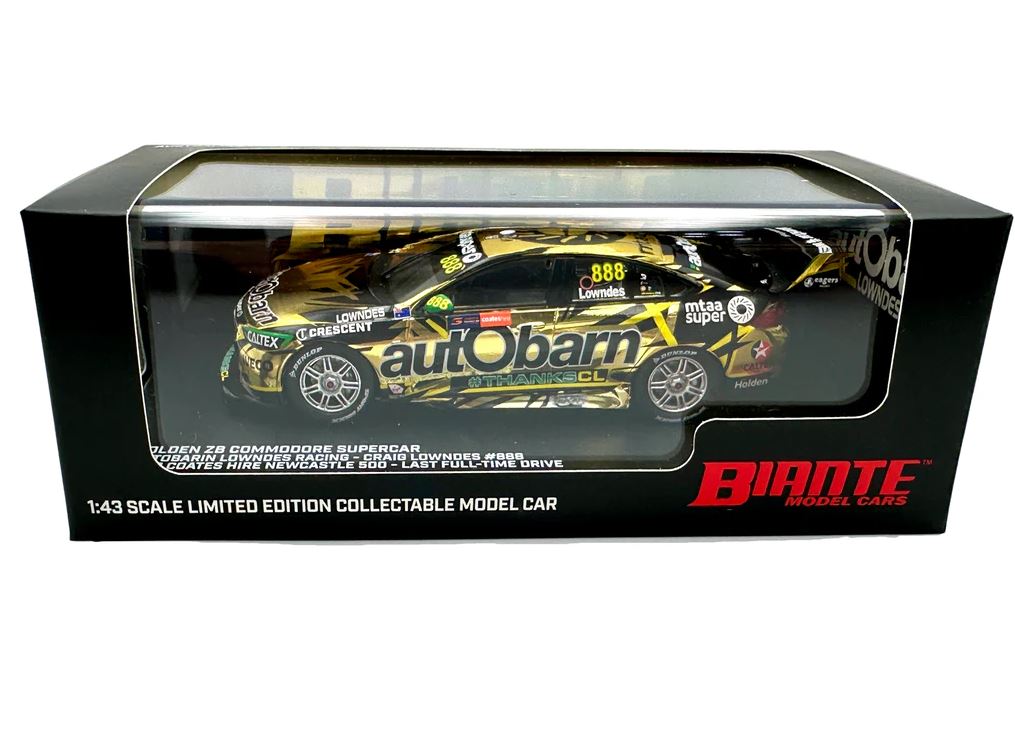 Biante - 2018 Craig Lowndes Final Race - Autobarn Gold Livery Holden - 1:43 Scale