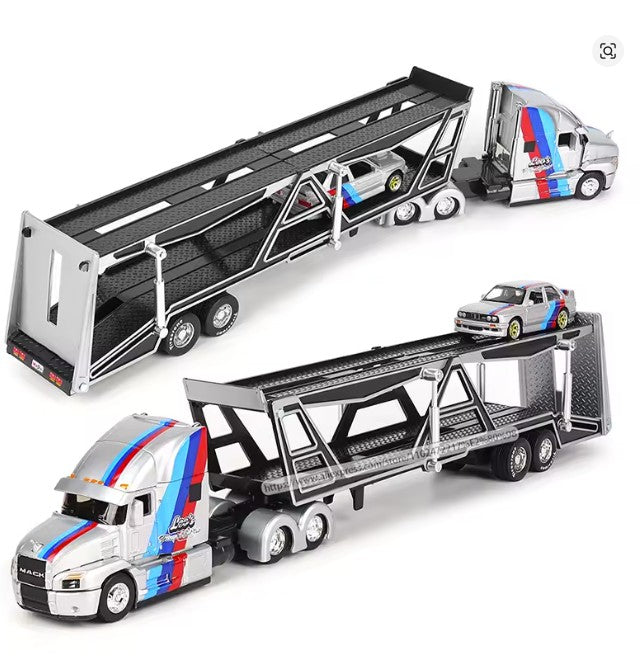 Maisto - Mack Anthem Car Transporter with 1988 BMW 3 Series M3 - 1:64 Scale