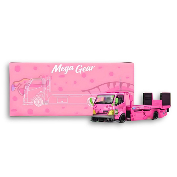 Mega Gear - Pink 'Roxy' Custom Flat Bed Tow Truck - 1:64 Scale