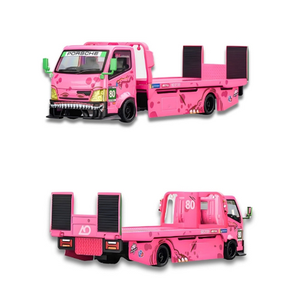 Mega Gear - Pink 'Roxy' Custom Flat Bed Tow Truck - 1:64 Scale