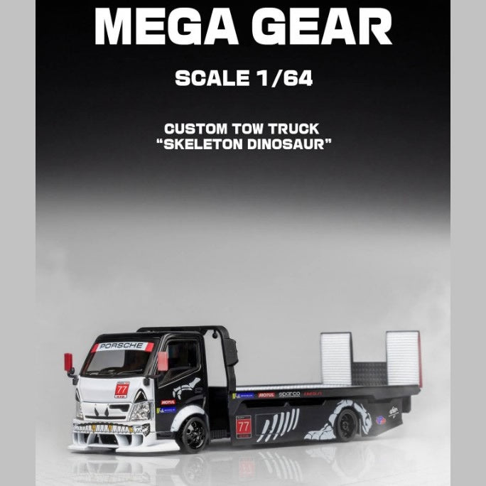 Mega Gear - H300 Custom Flat Bed Tow Truck 'Skeleton' - 1:64 Scale