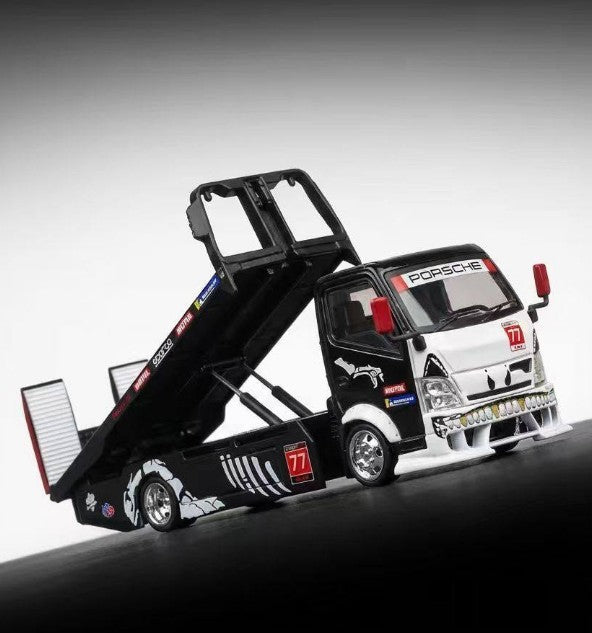 Mega Gear - H300 Custom Flat Bed Tow Truck 'Skeleton' - 1:64 Scale