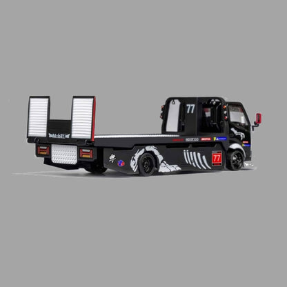 Mega Gear - H300 Custom Flat Bed Tow Truck 'Skeleton' - 1:64 Scale