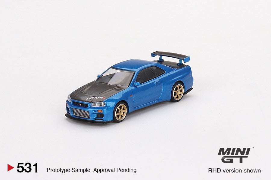 MiniGT - Nissan Skyline GT-R (R34) Top Secret Bayside Blue