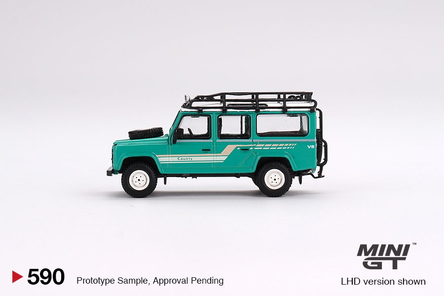 MiniGT - Land Rover Defender 110 1985 Country Wagon Trident Green