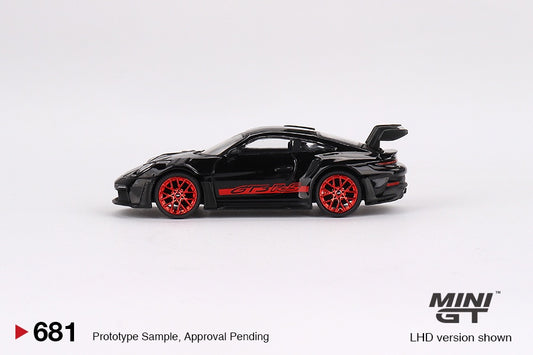 MiniGT - Porsche 911 (992) GT3 RS Black with Pyro Red