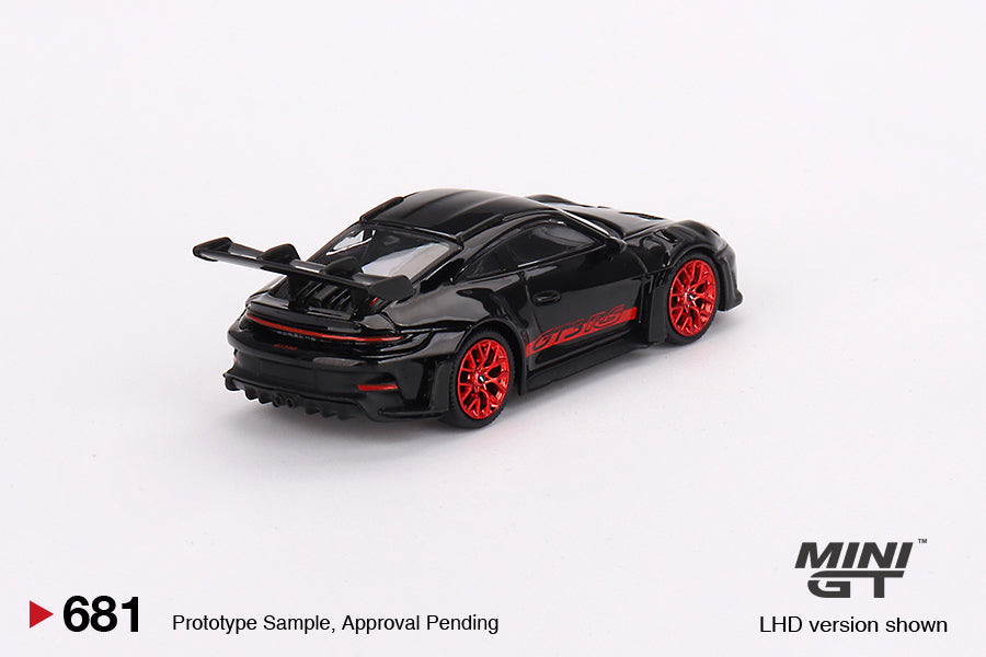 MiniGT - Porsche 911 (992) GT3 RS Black with Pyro Red