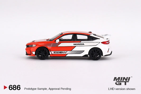 MiniGT - Honda Civic Type R #1 2023 Pace Car (Red Front)