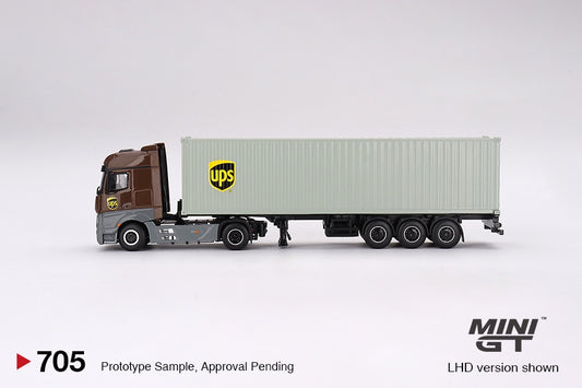 MiniGT - Mercedes-Benz Actros  w/ 40 Ft Container "UPS Europe"