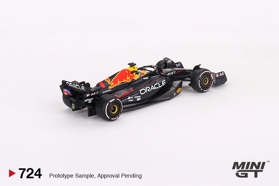 MiniGT - Oracle Red Bull Racing F1 Formula 1 (RB19) 2023 Bahrain GP Winner - #1 Max Verstappen