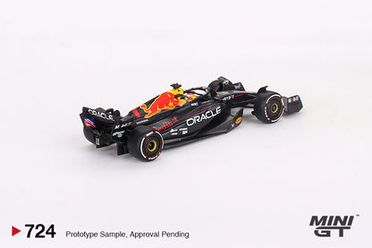 MiniGT - Oracle Red Bull Racing F1 Formula 1 (RB19) 2023 Bahrain GP Winner - #1 Max Verstappen