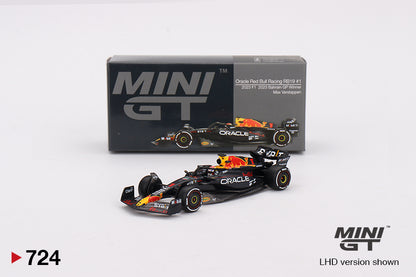 MiniGT - Oracle Red Bull Racing F1 Formula 1 (RB19) 2023 Bahrain GP Winner - #1 Max Verstappen