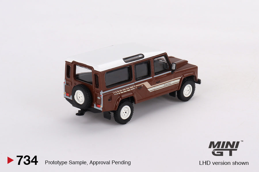 MiniGT - Land Rover 1985 Defender 110 County Station Wagon - Russet Brown