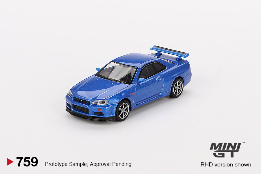 MiniGT - Nissan Skyline GT-R (R34) V-Spec Bayside Blue