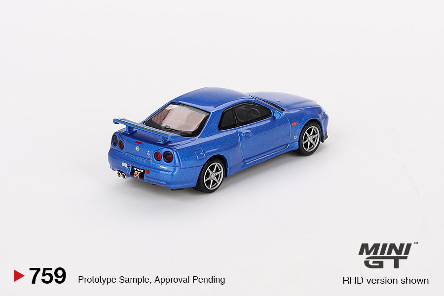 MiniGT - Nissan Skyline GT-R (R34) V-Spec Bayside Blue