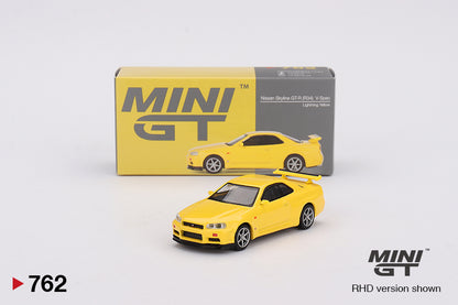 MiniGT - Nissan Skyline GT-R (34) V-Spec Lighting Yellow