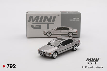 MiniGT - BMW 750iL (Aspen Metallic) - 1:64 Scale