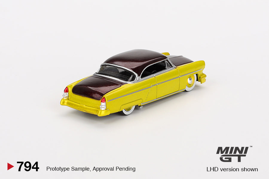 MiniGT - Lincoln Capri Hot Rod 1954 - Lime Yellow