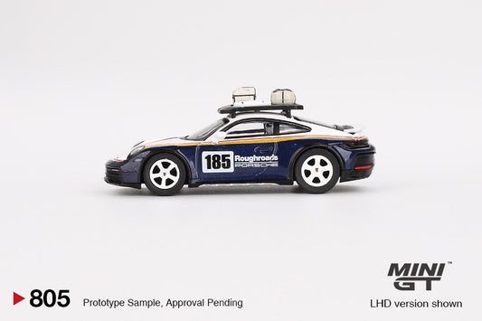 MiniGT - Porsche 911 Dakar Rallye Design Package White/Gentian Blue Metallic