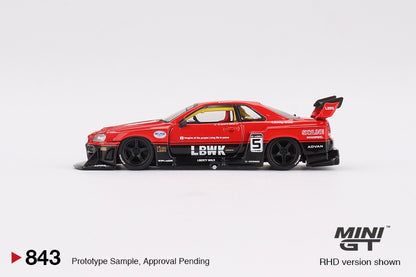 MiniGT - Nissan Skyline LB (R34) Super Silhouette Red/Black - 1:64 Scale