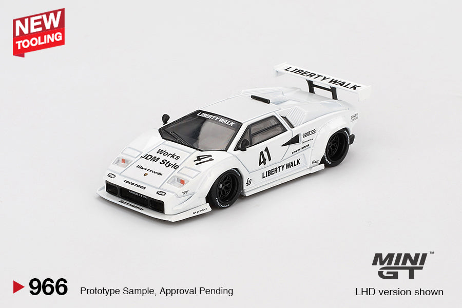 MiniGT - Lamborghini Countach LB-WORKS White 2024 Tokyo Auto Salon