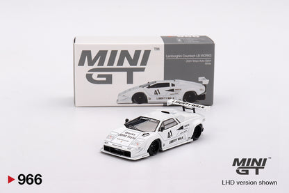 MiniGT - Lamborghini Countach LB-WORKS White 2024 Tokyo Auto Salon